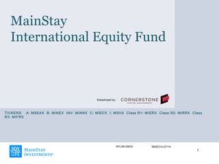 MainStay Equity Allocation Fund Class A, MGXAX summary.